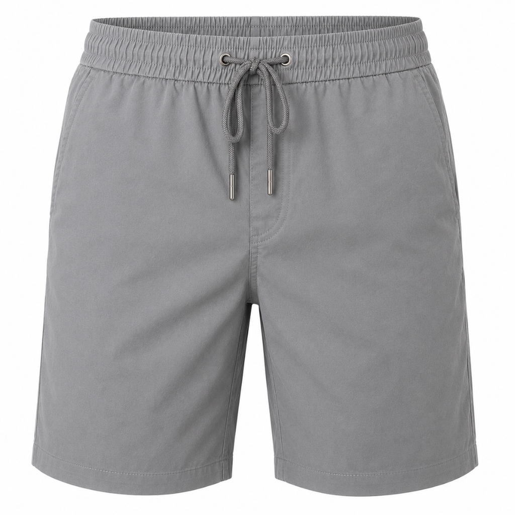 Premium Cotton Blend Drawstring Shorts – Grey | Lound Clarry