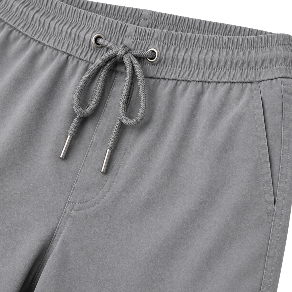 Premium Cotton Blend Drawstring Shorts – Grey | Lound Clarry