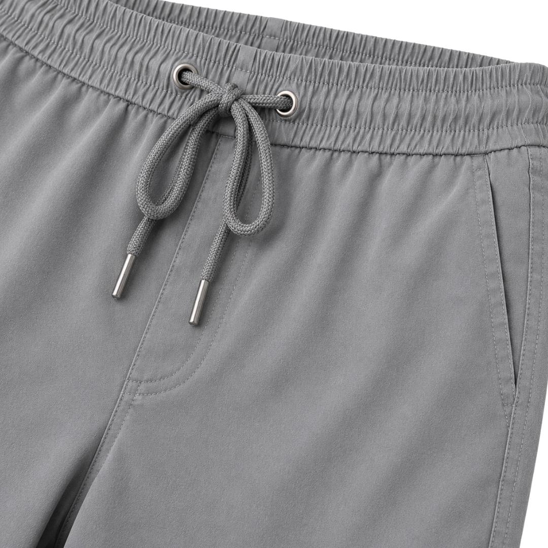 Premium Cotton Blend Drawstring Shorts – Grey | Lound Clarry