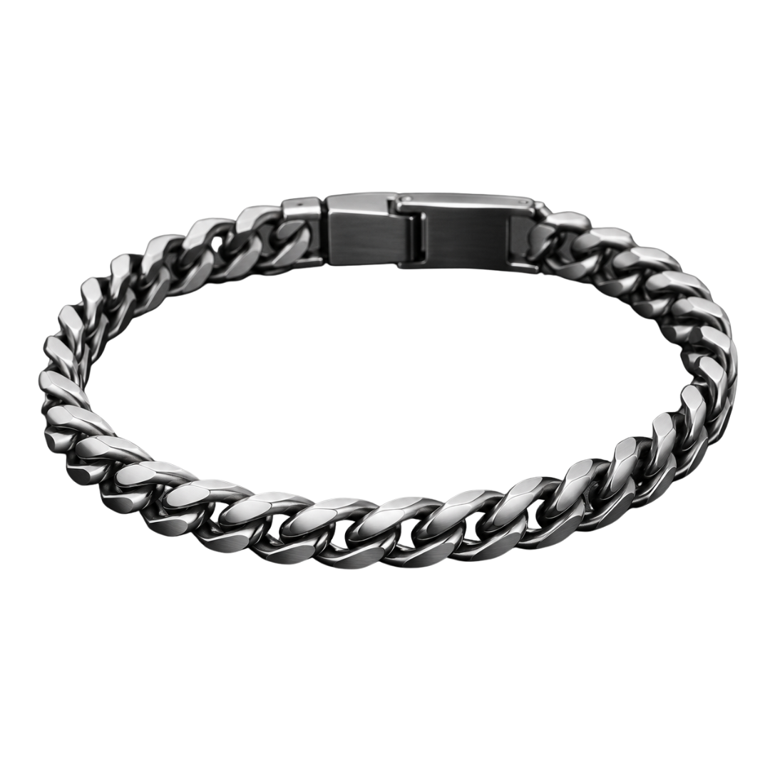 Premium Stainless Steel Chain Bracelet – Silver | Lound Clarry