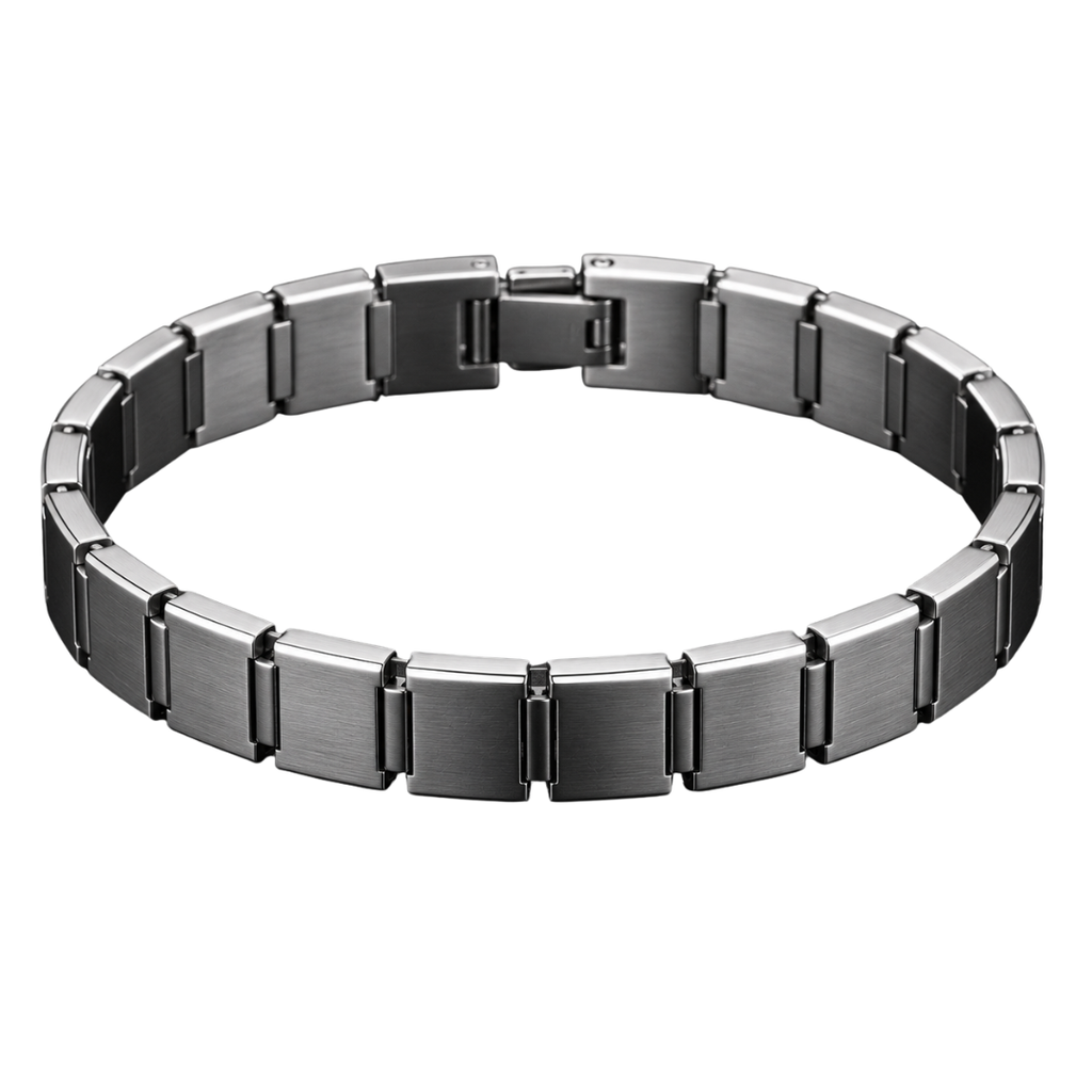 Premium Stainless Steel Square Link Bracelet – Silver | Lound Clarry
