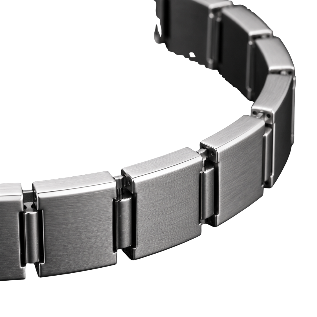 Premium Stainless Steel Square Link Bracelet – Silver | Lound Clarry