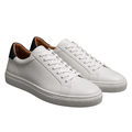 Premium Leather Low-Top Trainers – White | Lound Clarry