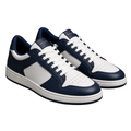 Premium Leather Low-Top Trainers – Navy & White | Lound Clarry