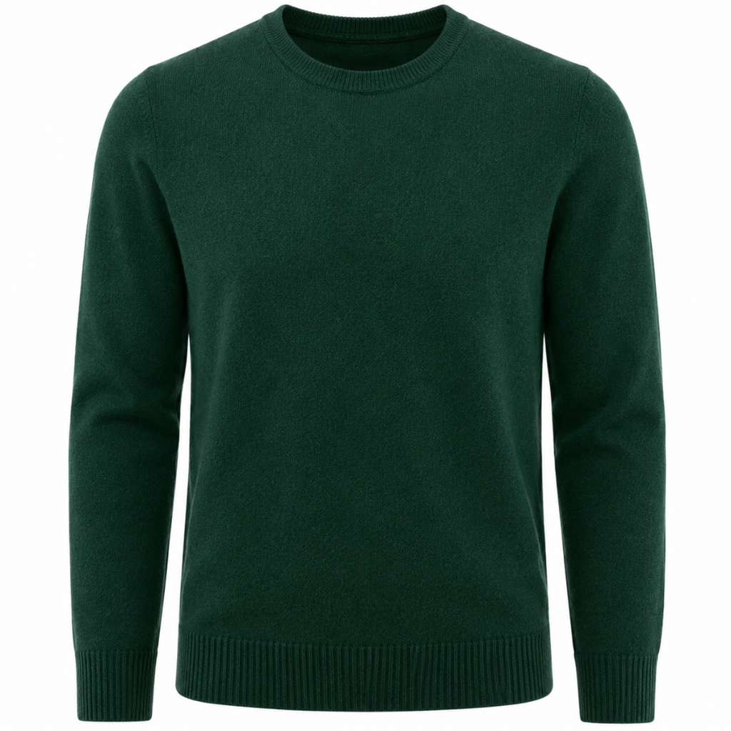Cashmere Blend Crew Neck Sweater – Forest Green | Lound Clarry