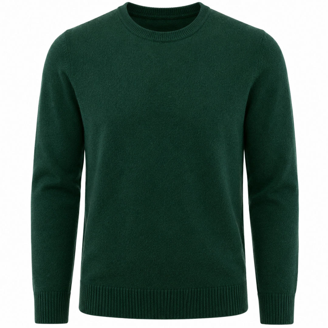 Cashmere Blend Crew Neck Sweater – Forest Green | Lound Clarry