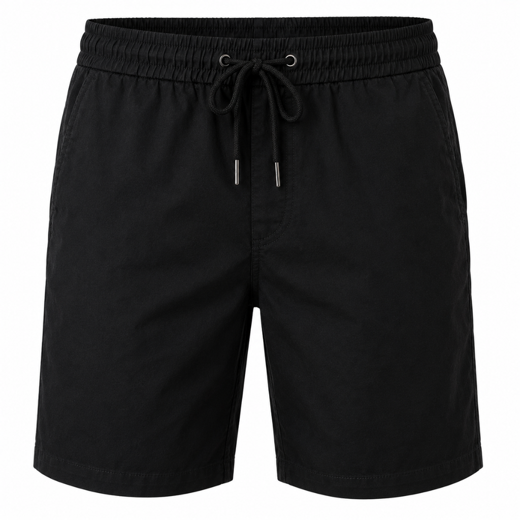 Premium Cotton Blend Drawstring Shorts – Black | Lound Clarry